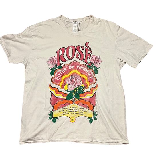 Project Social T Rose White Oversized Tee One Size - Picture 1 of 4
